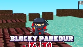 Blocky Parkour Ninja — free online block-games game