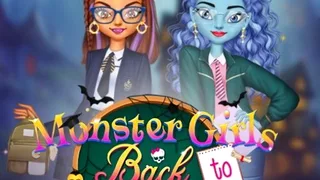 Monster Girls Back to School — free online kids game