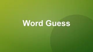 Word Guess — free online word game